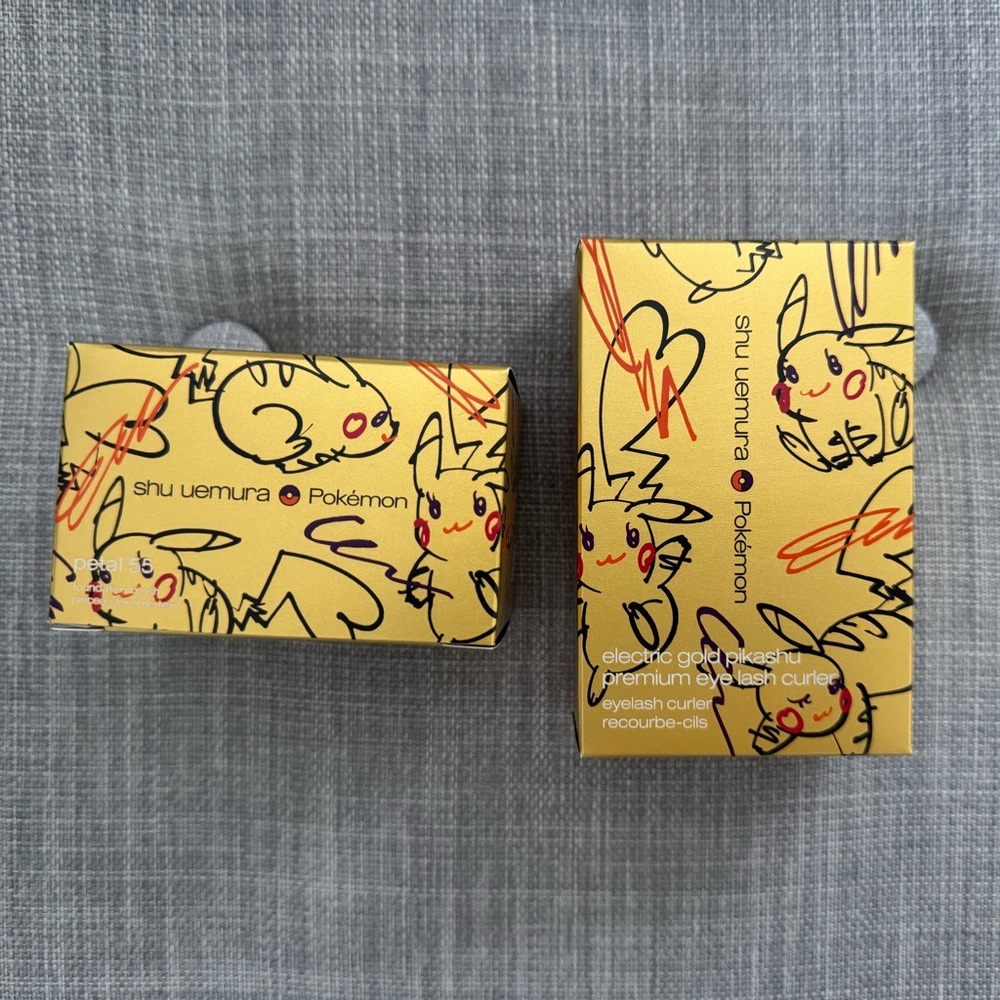 Shu Uemura Pokemon Brush and Eyelash Curler Set, NIB 2019 Exclusive